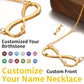 Personalized Name Infinity Necklace With Birthstone