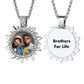 Personalized Sun Picture Necklace with Message Engraved