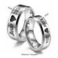 Personalized Engraved Name Matching Promise Band Rings for Couple