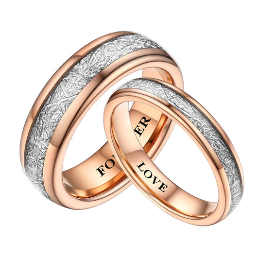 Anillo de compromiso de fibra de carbono para hombre