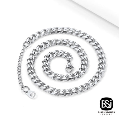 Stainless Steel Cuban Link Chain Necklace 3/6/9/12MM