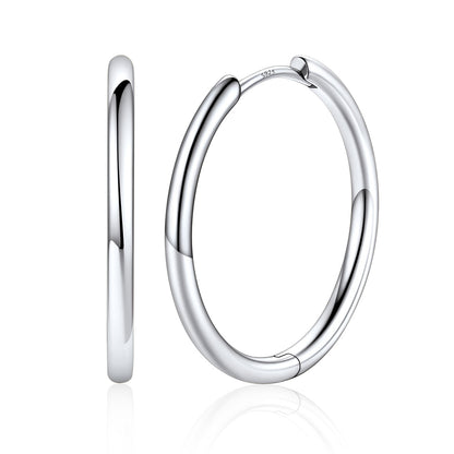 20mm Classic Huggie Earrings for Men Women on a white background