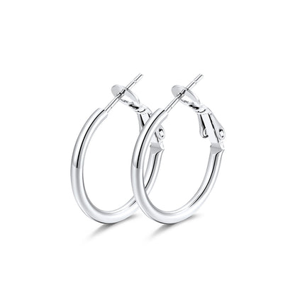 20mm Classic Statement Hoop Earrings for Women on a white background