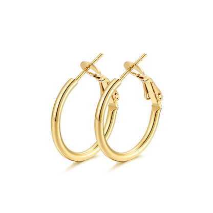 20mm Gold Classic Statement Hoop Earrings for Women