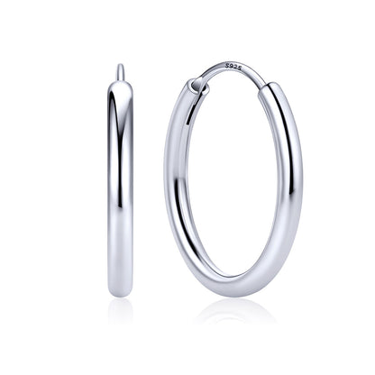20mm hoop earrings on a white background