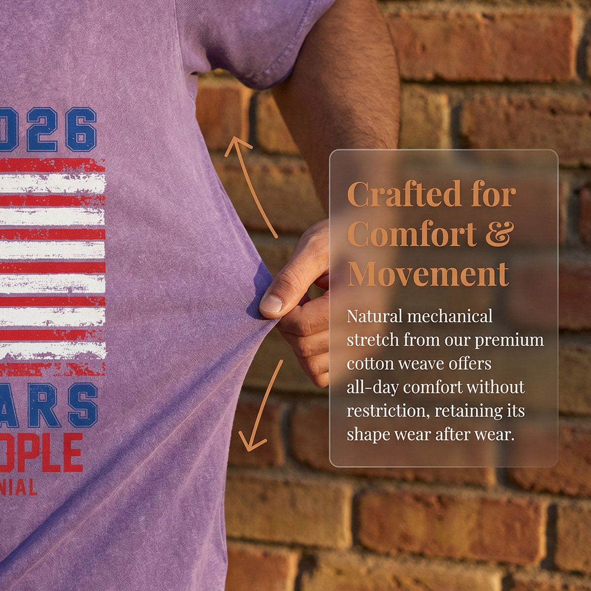 250 Anniversary USA 4th July T-Shirt Detail