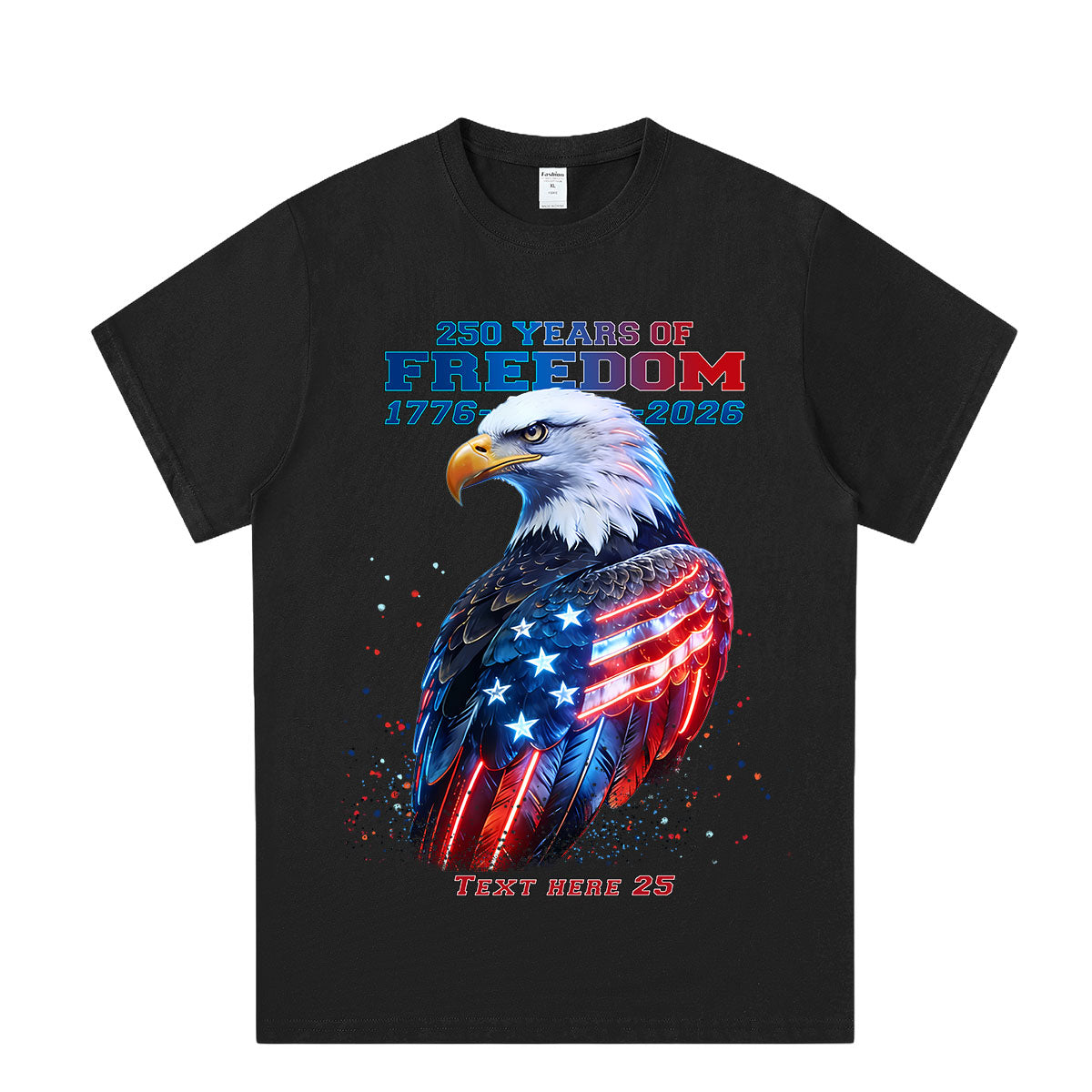 250 Year American T Shirt 4th of July T shirt Black