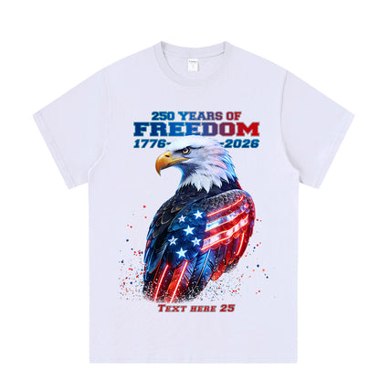 250 Year American T Shirt 4th of July T shirt White