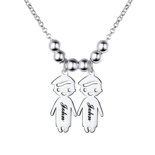 2 boy Necklace