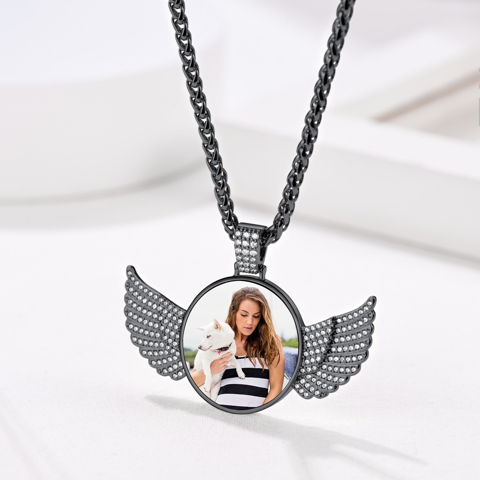 Heart Necklace Angel Wings Necklaces, Custom Couple Necklace for Women Men,  Personalized Photo Necklace - China Fashion Jewelry and Fashion Accessories  price | Made-in-China.com