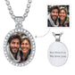 Personalized Oval Cubic Zirconia Picture Necklace for Men Women