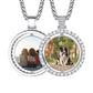 Customized Cubic Zirconia Double Sided Picture Necklace
