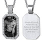 Personalized Cubic Zirconia Octagonal Tag Pictures Necklace for Men Women-test