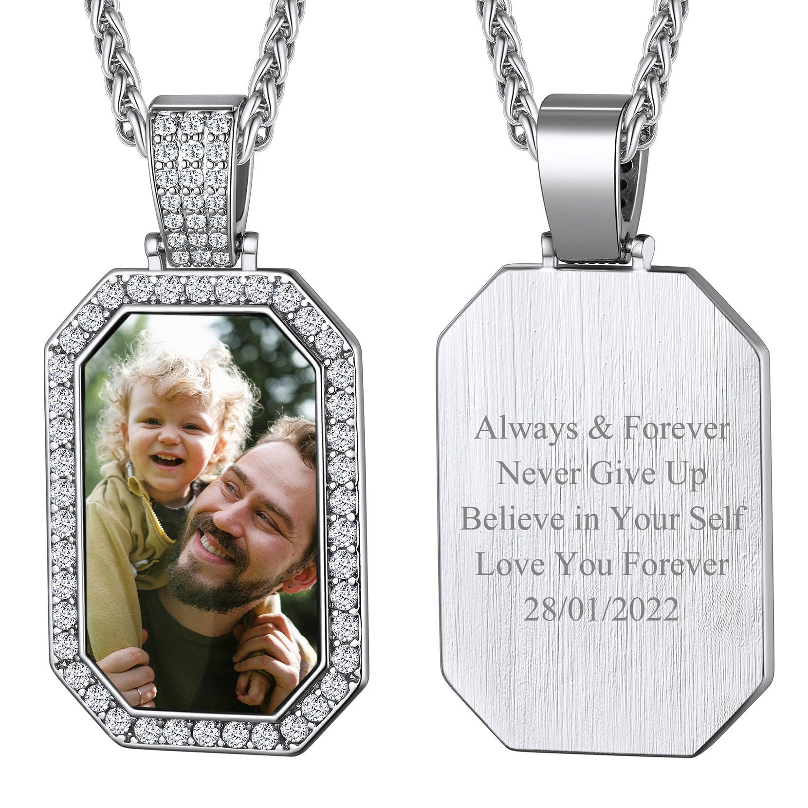 Personalized Picture Dog Tag Necklace