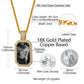 Personalized Cubic Zirconia Octagonal Tag Pictures Necklace for Men Women-test