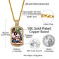 Personalized Cubic Zirconia Dog Tag Pictures Necklace for Men Women