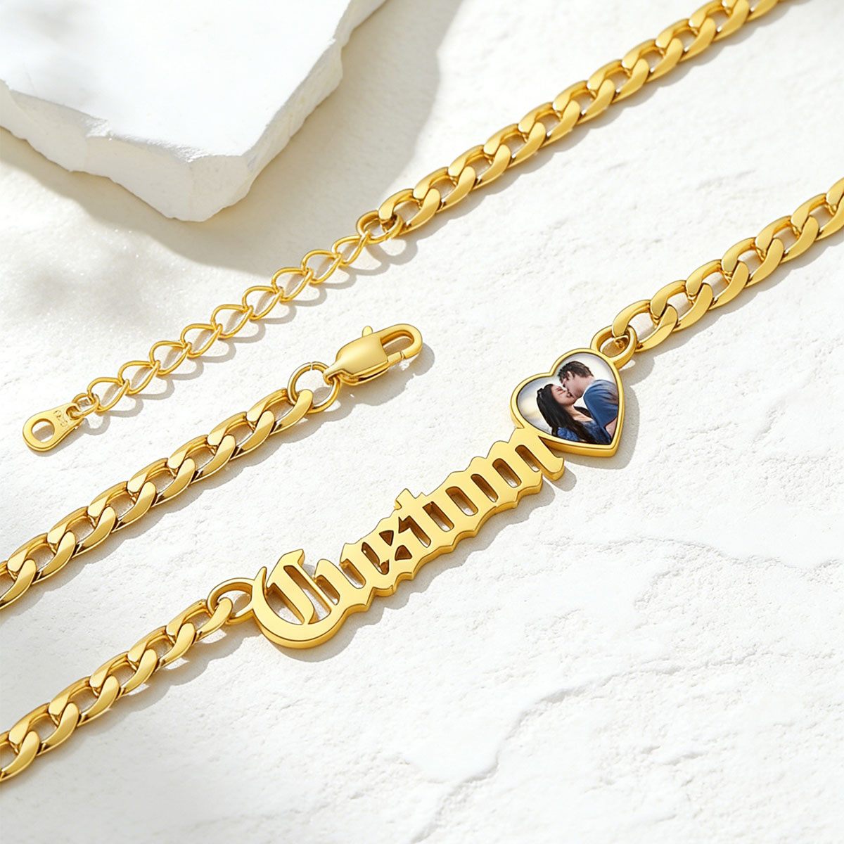 Personalized Name Cuban Chain Picture Necklace for Men Women 6MM