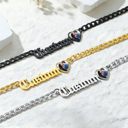 Personalized Name Cuban Chain Picture Necklace for Men Women 6MM