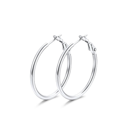 30mm Classic Statement Hoop Earrings for Women on a white background