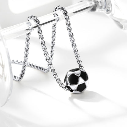 316L Stainless Steel 3D Soccer Necklaces 