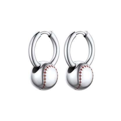 3D Baseball Dangle Earrings Sport Earrings