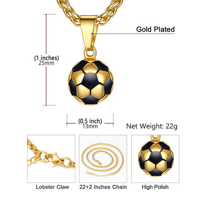 3D Soccer Necklaces Dimension, Durable