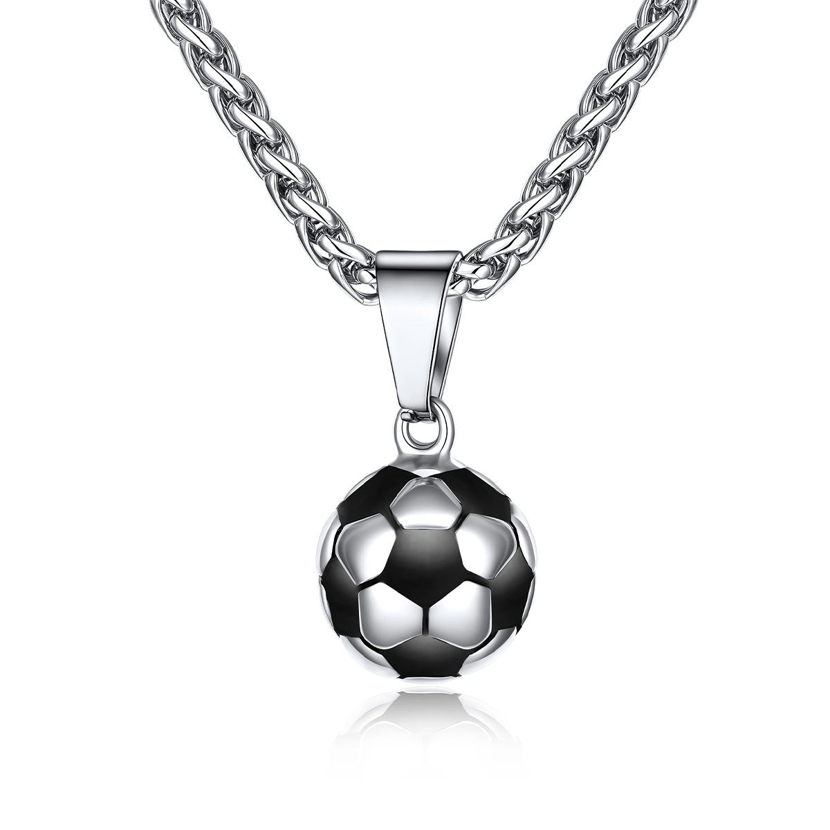3D Soccer Necklaces Stainless Steel