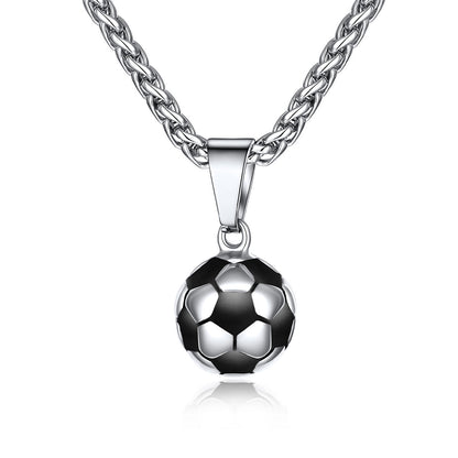 3D Soccer Necklaces in 316L Stainless Steel