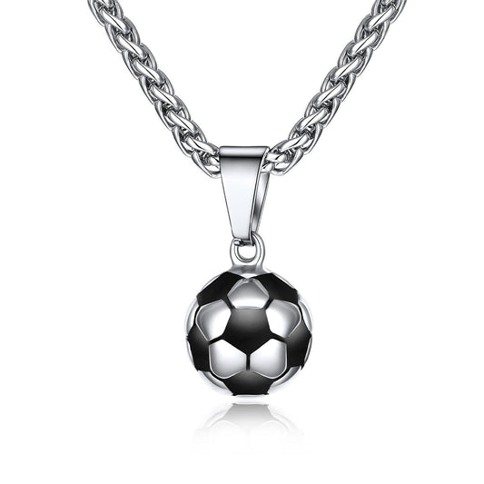 3D Soccer Necklaces in 316L Stainless Steel