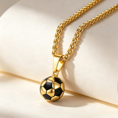 3D Soccer Necklaces in gold