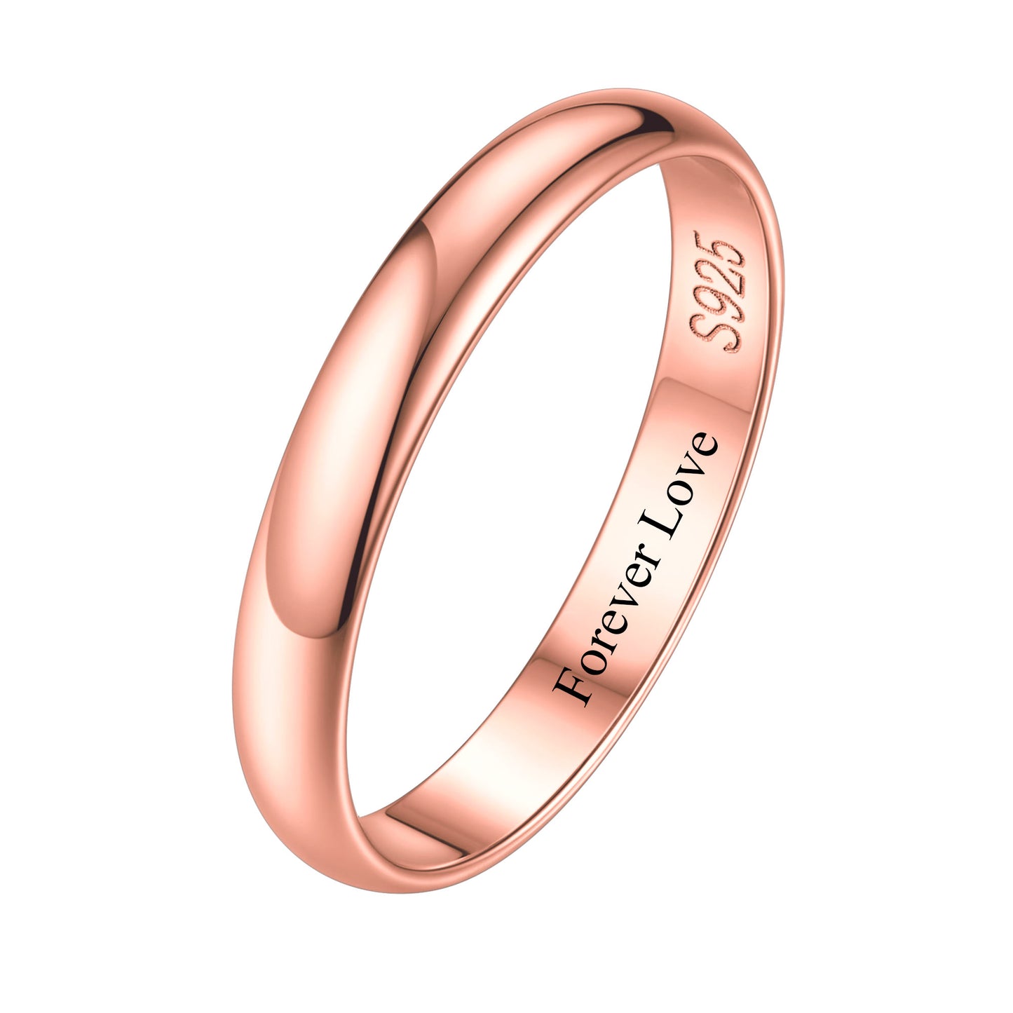 3mm rose gold ring