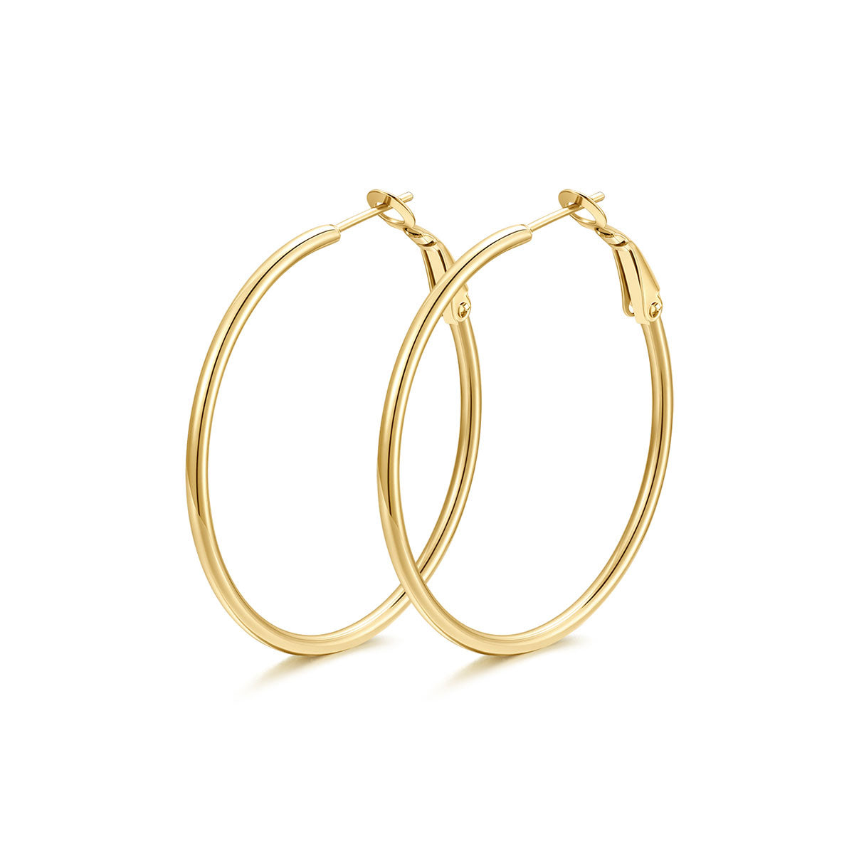 40mm Gold Classic Statement Hoop Earrings for Women