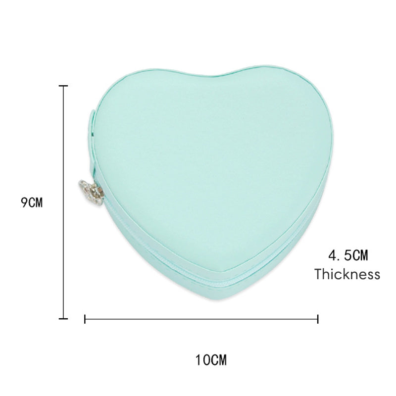 Heart Shaped Travel Jewelry Case Gift Box