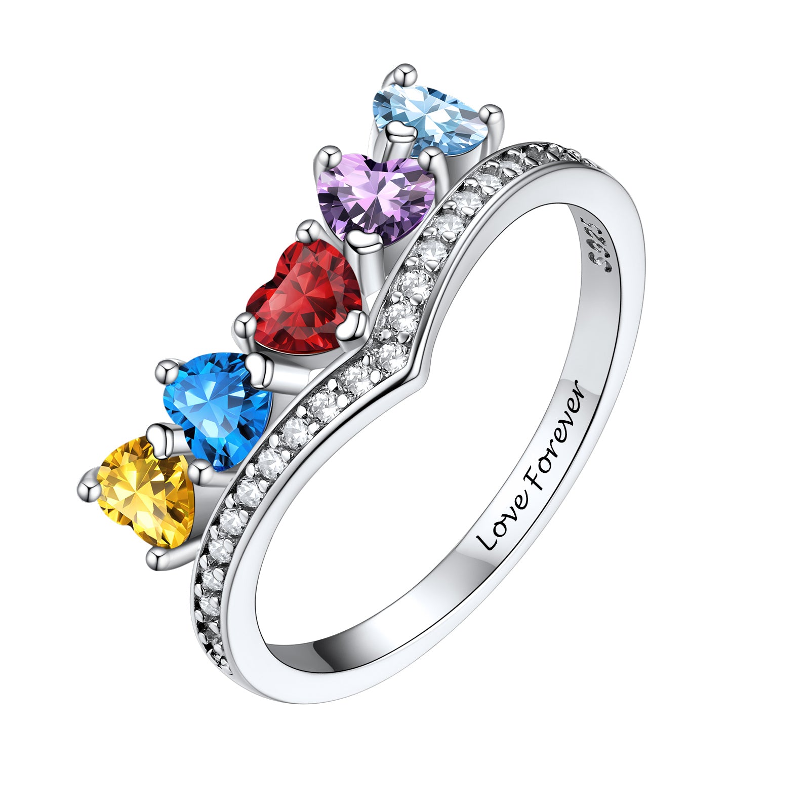 5 birthstones ring 