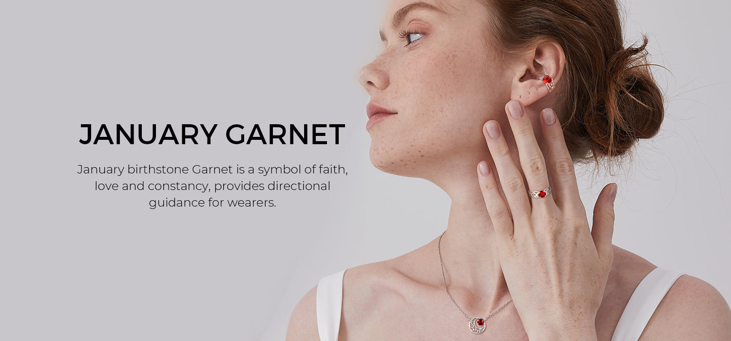 January Garnet Birthstone Stud Earrings | Wanderlust Life