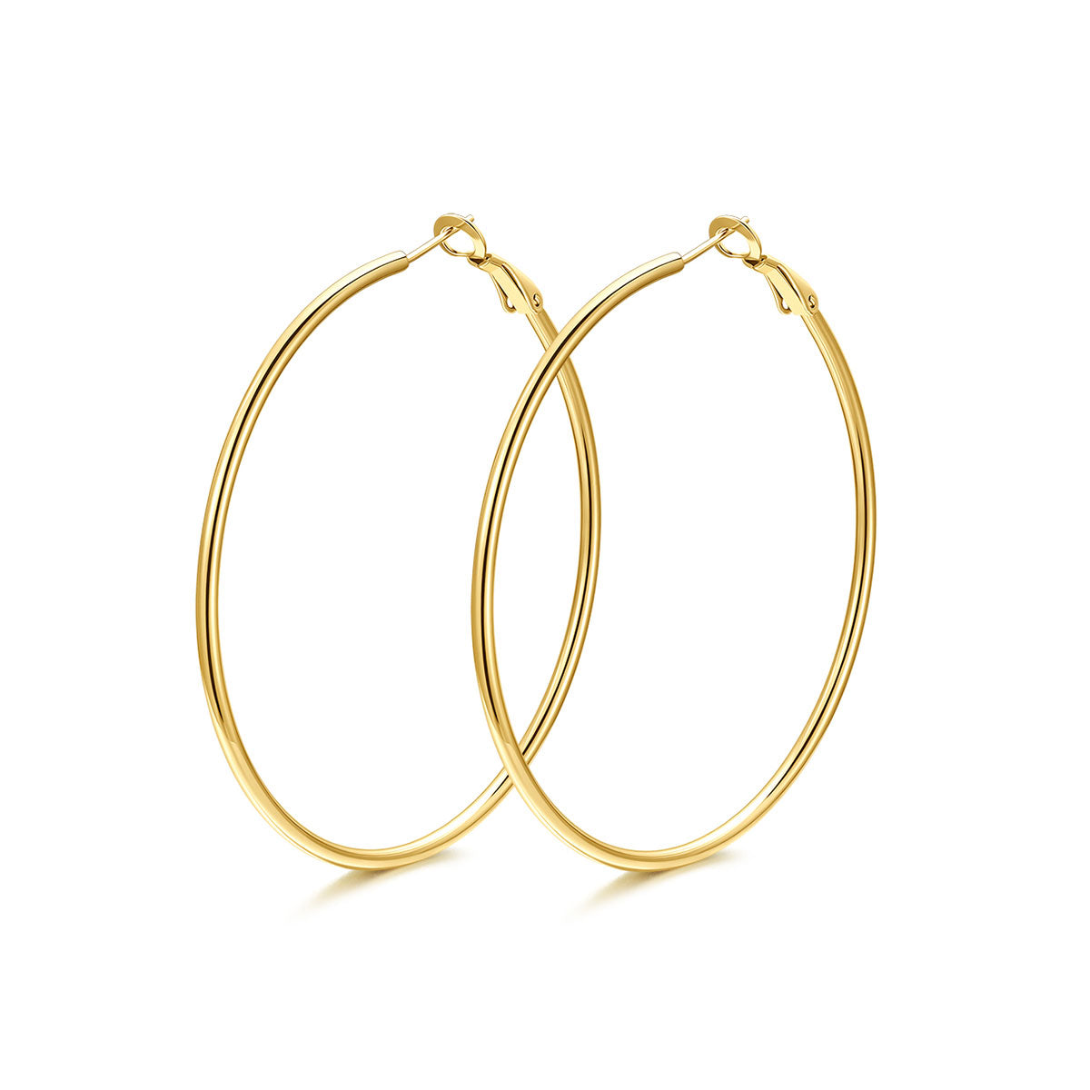 60mm Gold Classic Statement Hoop Earrings for Women