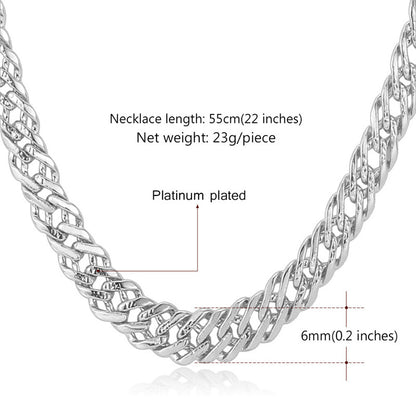 6MM Chain Link Necklace Dimension, Durable, Solid