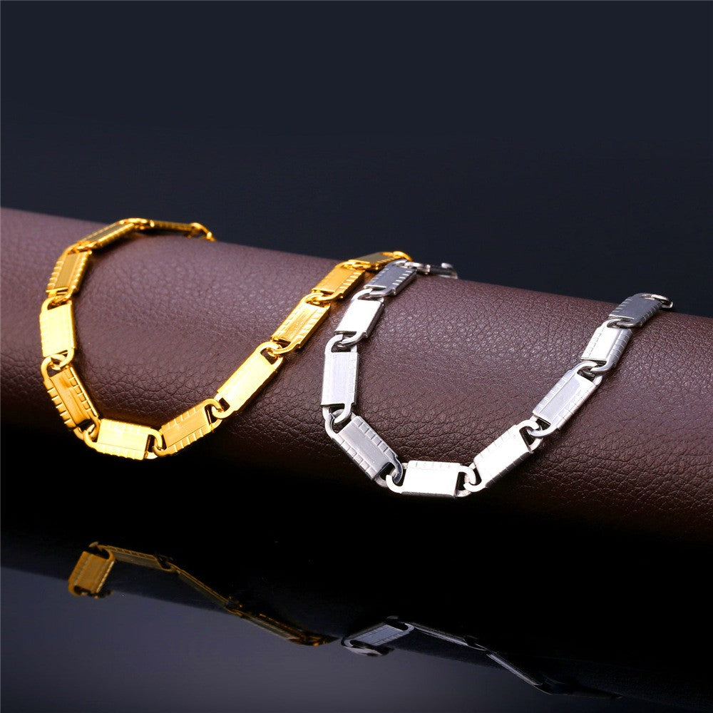 6MM Chain Link Necklace for Women Men in different color
