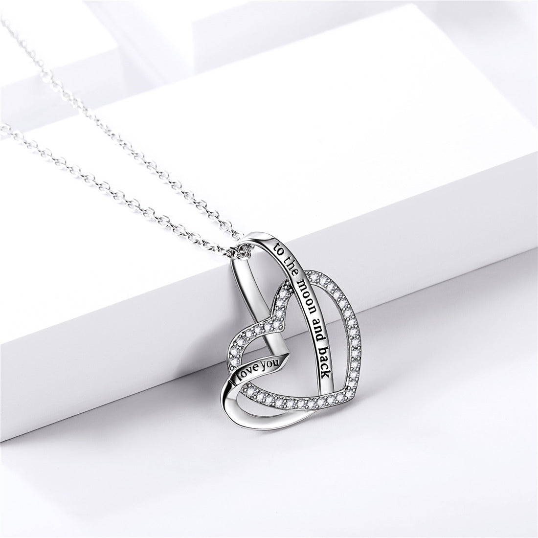 ⚡Flash Sale 925 Sterling Silver Forever Love Heart Necklace