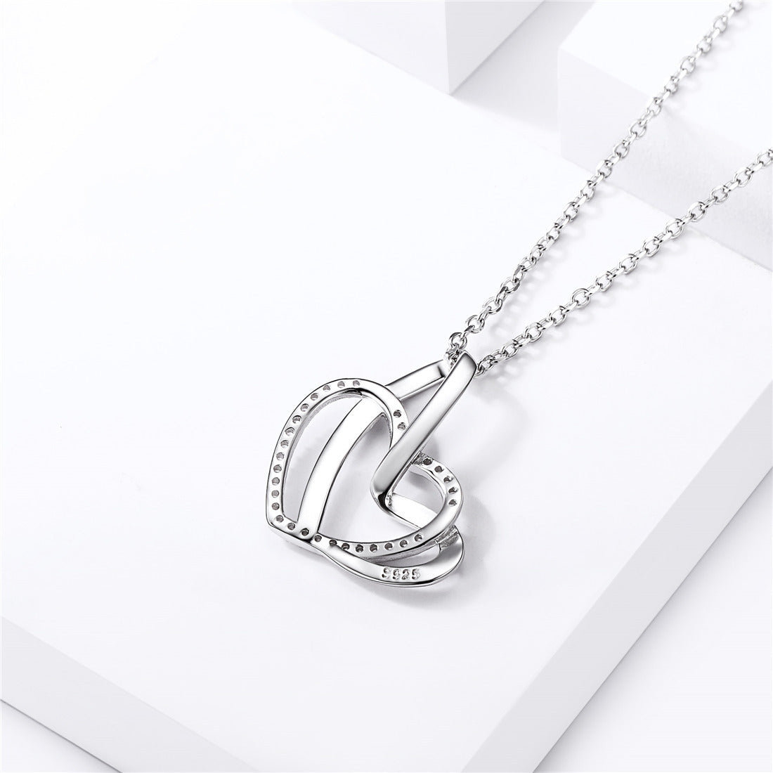 ⚡Flash Sale 925 Sterling Silver Forever Love Heart Necklace