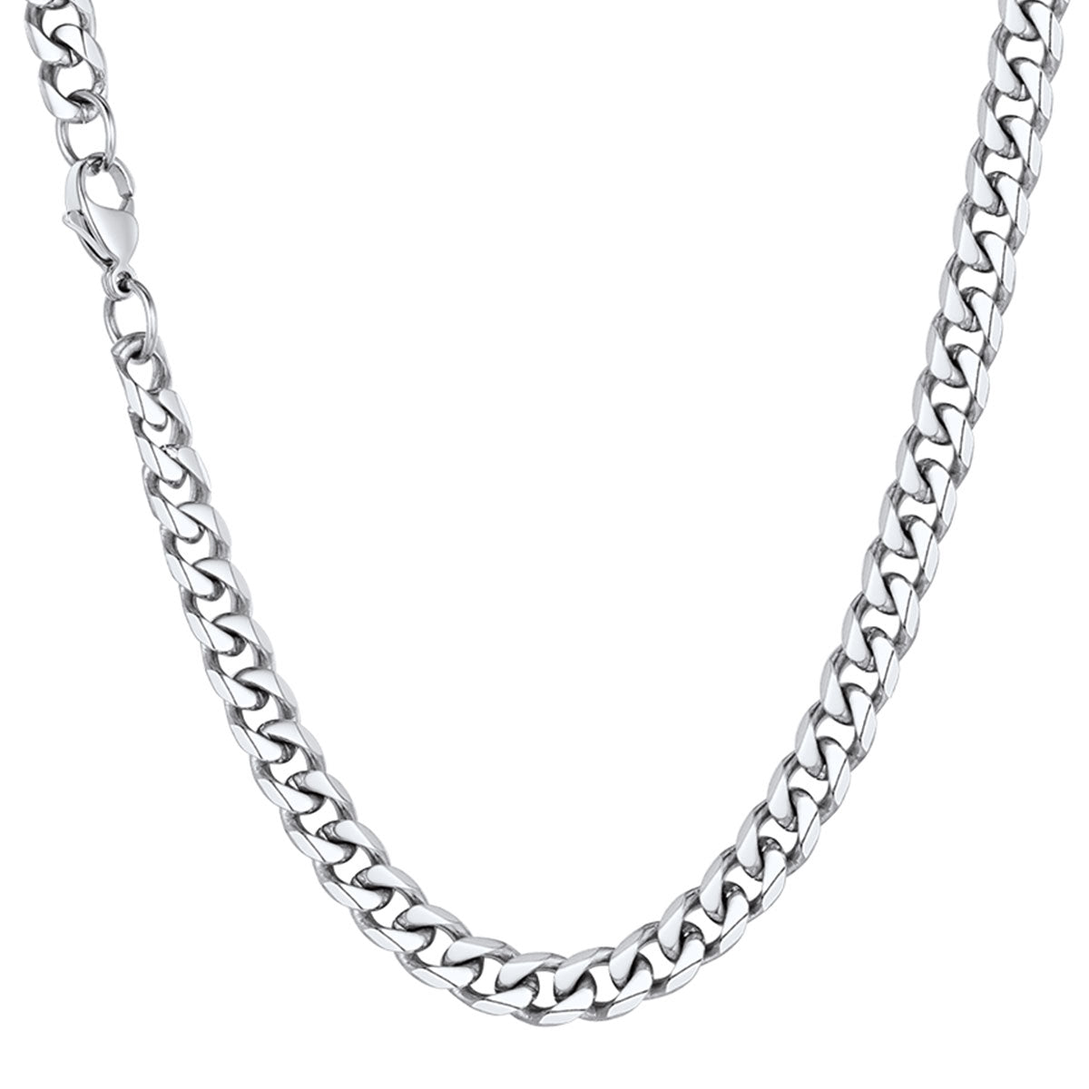 6mm Cuban Chain Necklace Steel