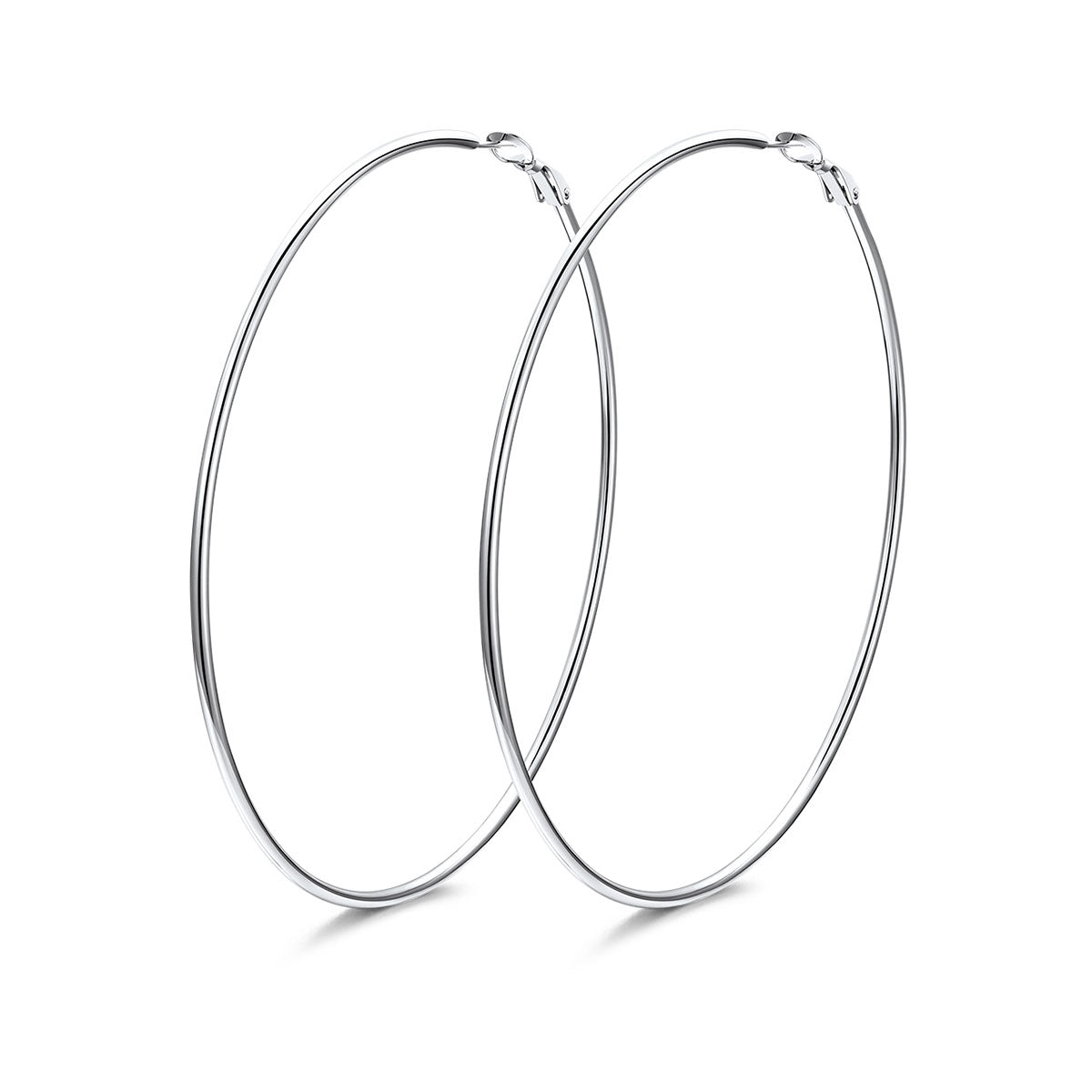 90mm Classic Statement Hoop Earrings for Women on a white background