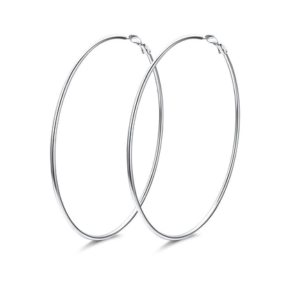 90mm Classic Statement Hoop Earrings for Women on a white background
