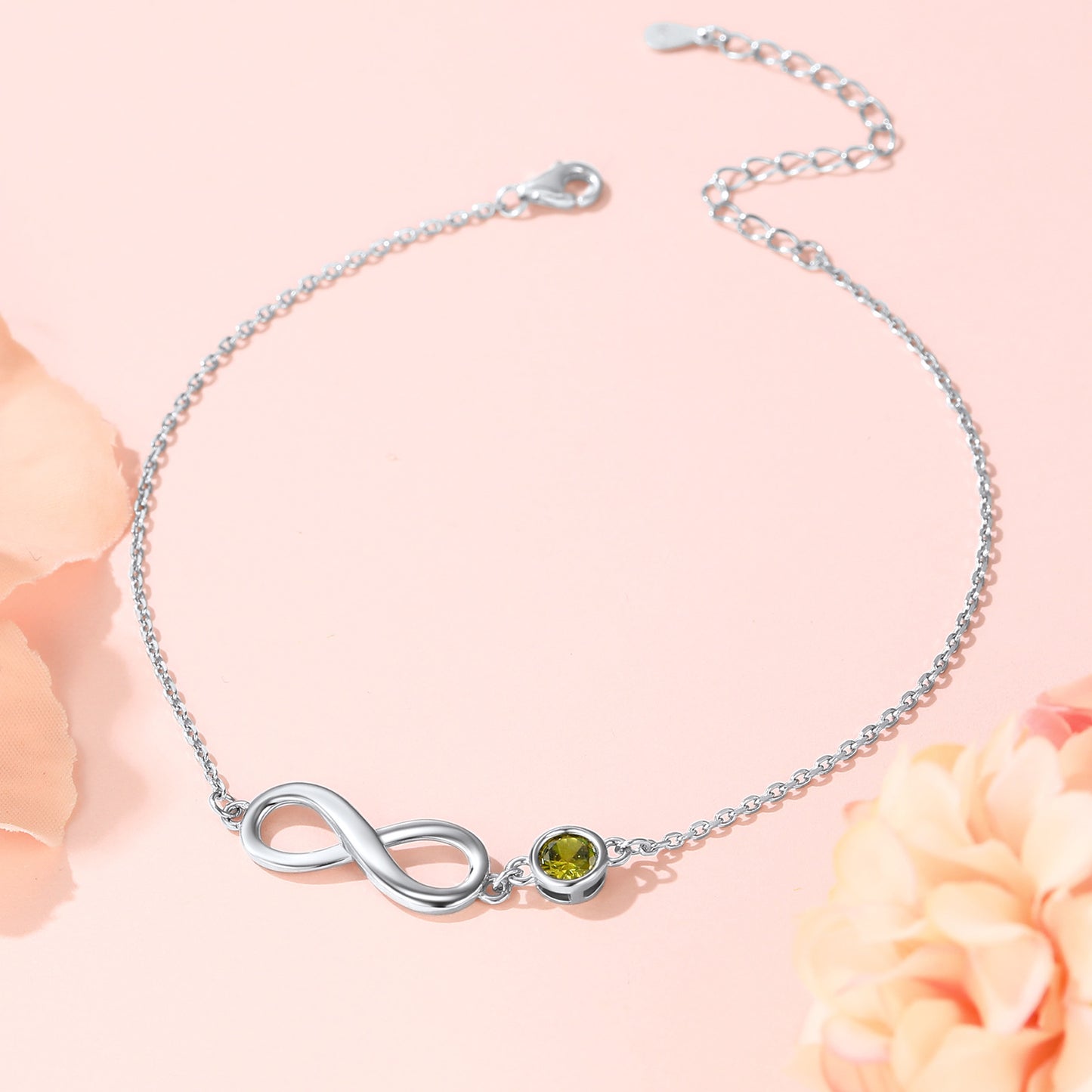 925 Sterling Silver Infinity Anklet