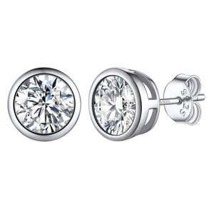 925 Sterling Silver Cubic Zirconia Stud Earrings