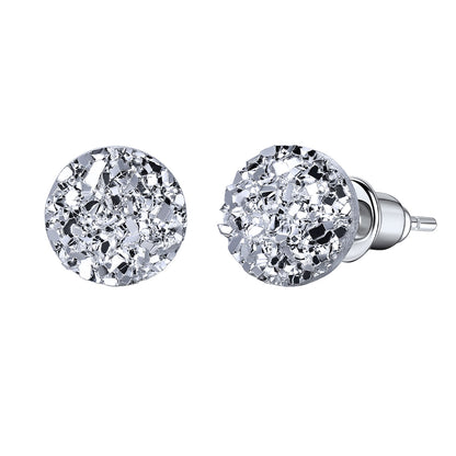 925 Sterling Silver Diamond Stud Earrings for Men Women