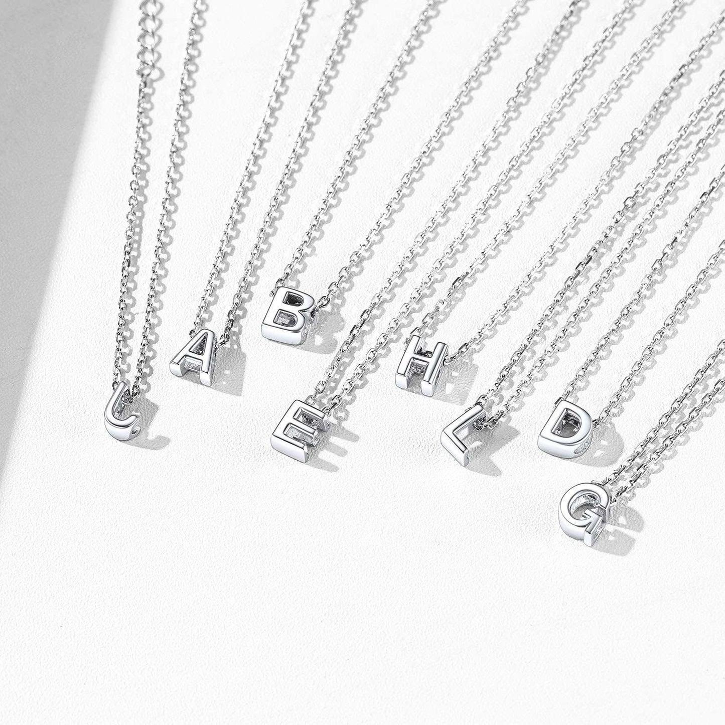 925 Sterling Silver Initial Anklets with different initial