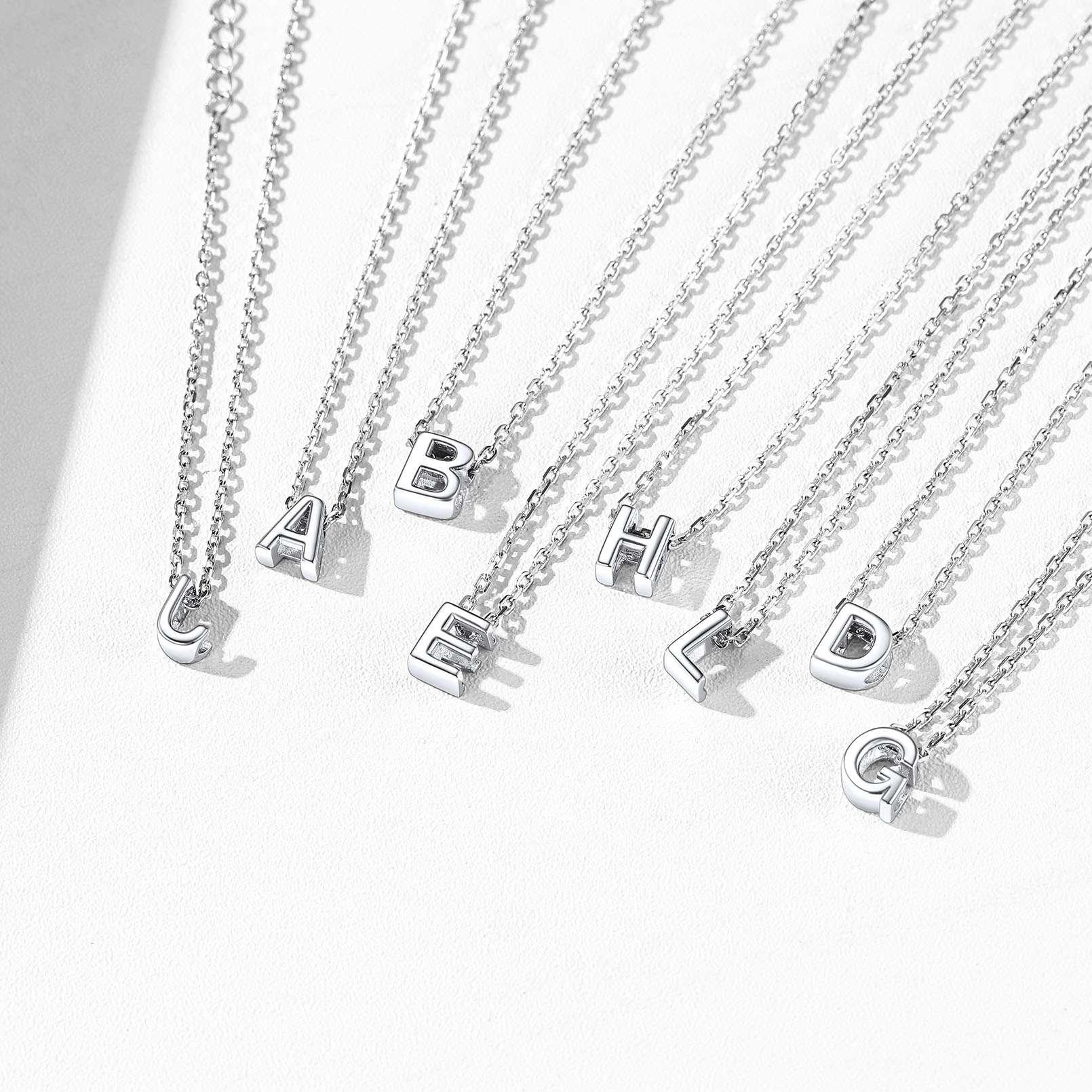 925 Sterling Silver Initial Anklets with different initial