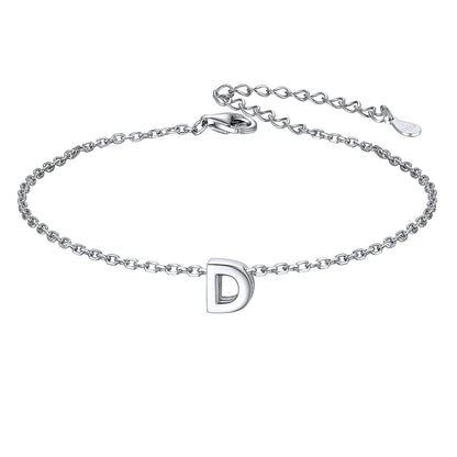 925 Sterling Silver Initial D Bracelet 