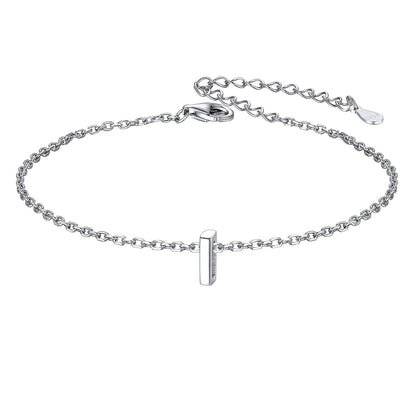 925 Sterling Silver Initial I Bracelet 